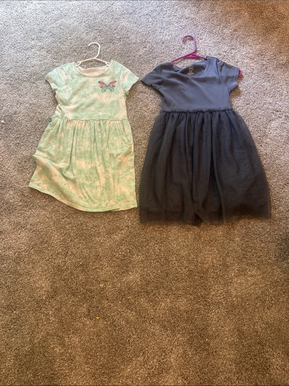 Girls' Navy Tulle Skirt Dress by